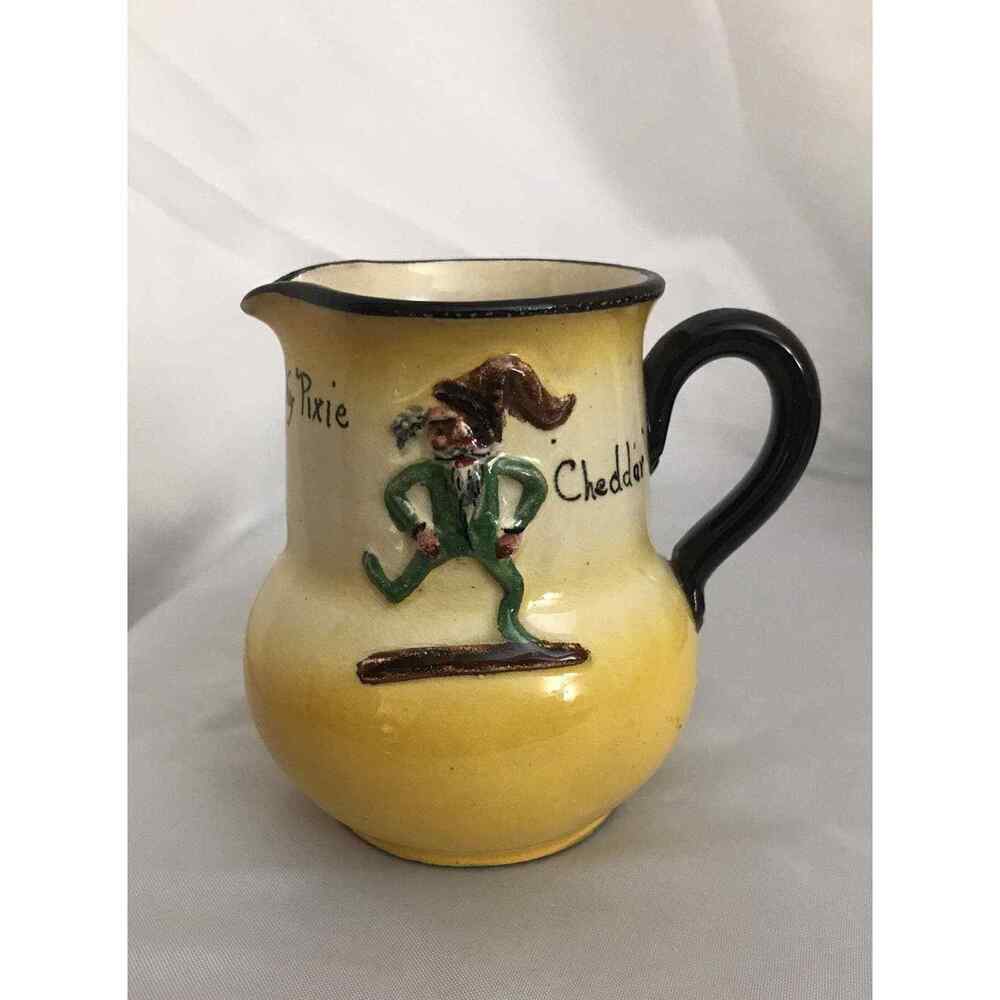 Watcombe Torquay Widecombe Red Clay Pitcher Creamer Mug Lucky Cheddar Pixie.